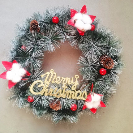 Artificial Christmas Wreath Pine Needle Wall Decoration-1