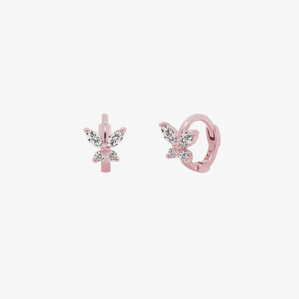 Cubic butterfly huggie earring-2