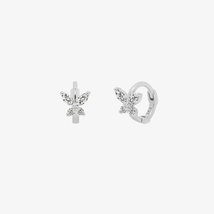 Cubic butterfly huggie earring-1