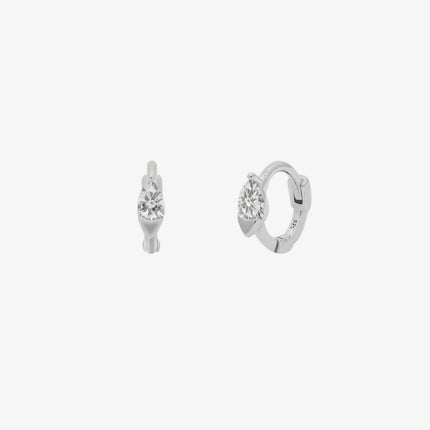Teardrop Cubic Huggie Earring-5