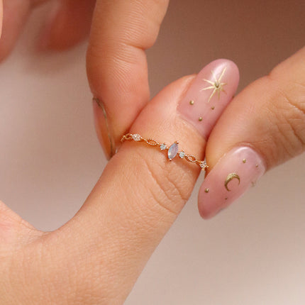 Moonstone Cubic Relay Ring-1