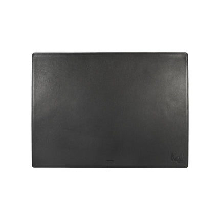 K0044AB | Sottomano da Scrivania in Vera Pelle pieno fiore con grana dollaro - Colore Nero - Dimensioni: cm 50 x 37 x 0,5 - Confezione: Busta in Cartoncino Nera-1
