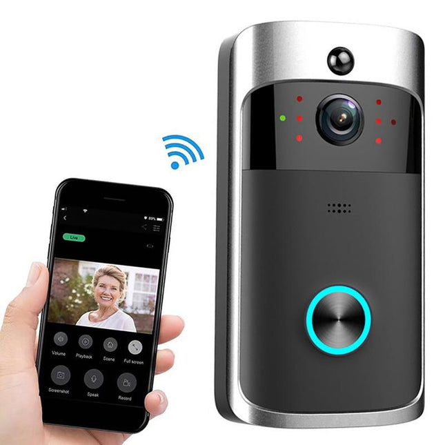 NNEIDS Smart Wifi Video Doorbell With Night Vision - Remote Monitoring-0
