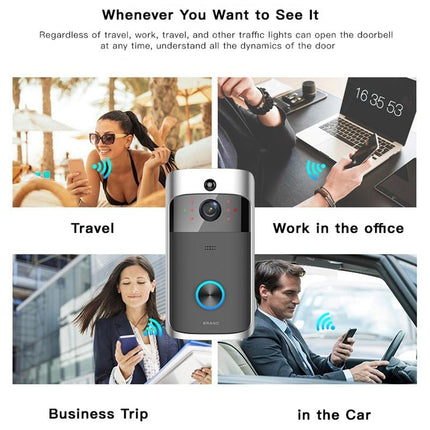 NNEIDS Smart Wifi Video Doorbell With Night Vision - Remote Monitoring-3