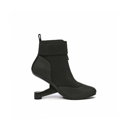 Abstract Swirl Leather Ankle Boots-2