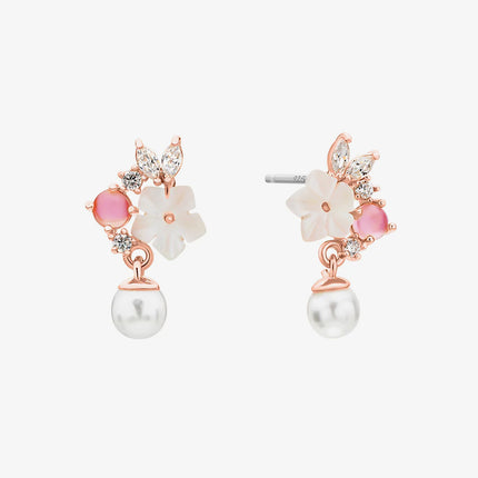 Lily rose quartz dangle earrings-6