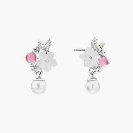 Lily rose quartz dangle earrings-5