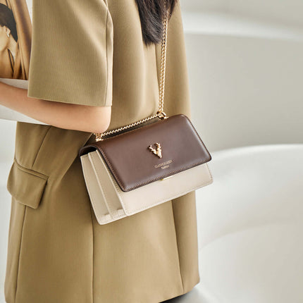 Kylie Double Chained Leather Shoulder Bag-4