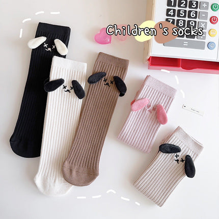 Baby Girls Kids Mommy And Me Dog-Ears Design Comfortable Knee-High Socks-1