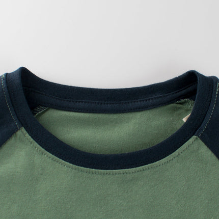 Baby Kids Unisex Skater Dog Cartoon Letters Printing Crew Neck Long Sleeves Pullover-2