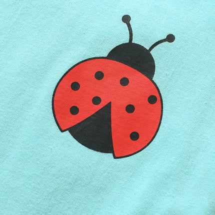 Crew Neck Ladybird Logo Ruffle Sleeveless Girls’ T-Shirt-3