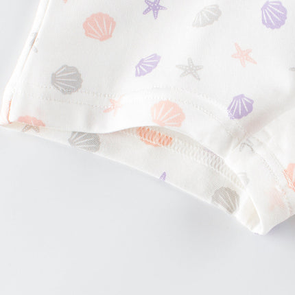 Girls’ Cartoon Printed Boxer Shorts Breathable Underwear Set-3