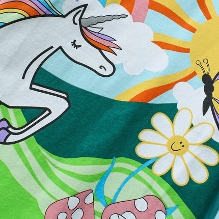 Arrival Autumn Girls’ Vivid Unicorn Cartoon Long Sleeves T-shirt in European and American Style-4