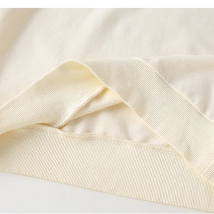 Girls Letters Printing Patchwork Design Hoodie Striped Pants Sets-4