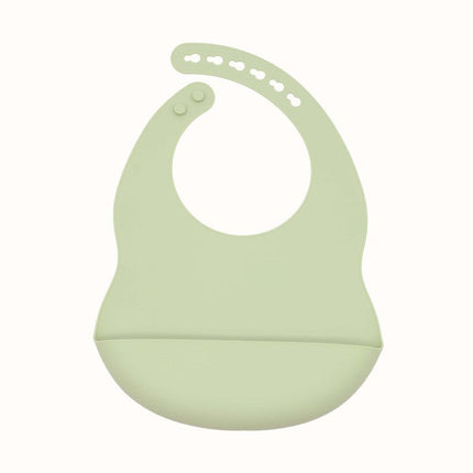 Baby Solid Color Food Grade Silicone Bibs-8