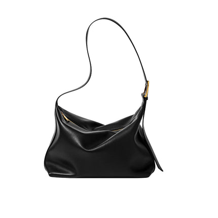 Sleek Retro Leather Tote Bag-0