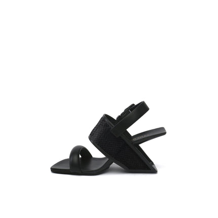 Square Toe Wide Strap Slingback Sandals-0