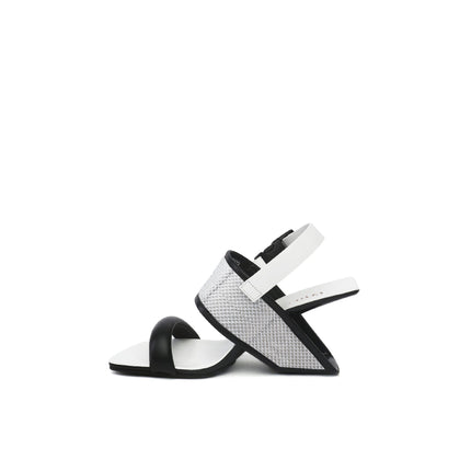 Square Toe Wide Strap Slingback Sandals-6