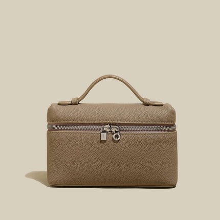 Traveler's Top-Handle Rectangle Box Mini Make Up Bag-5