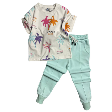 Kissing Palms Girls Jogger Set-2