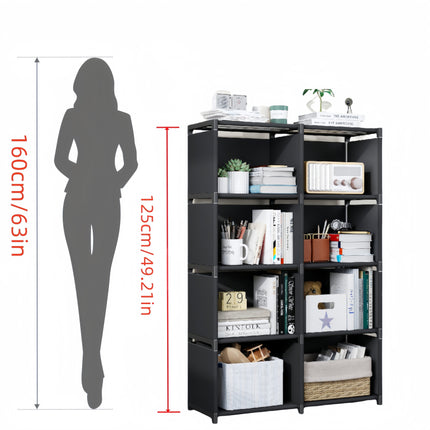 Bookshelf Durable Metal & Plastic (8-Tier)-3