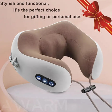 Electric Neck Massager with Heat - U-shaped Massage Pillow-3