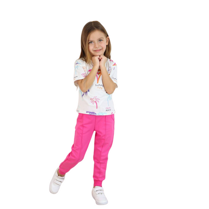 Kissing Palms Girls Jogger Set-3