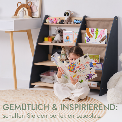 2in1 Montessori-Regal für Kleinkinder – Bücher & Spielzeug-4