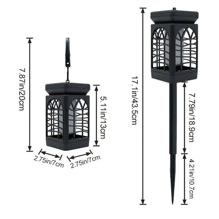 4Pcs Flame Flickering Solar Lantern | IP65 Waterproof Outdoor Lights-2