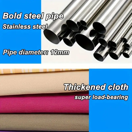 3-Column Floor Standing Cloth Wardrobe | Large Capacity Storage Organizer(Burgundy)-2