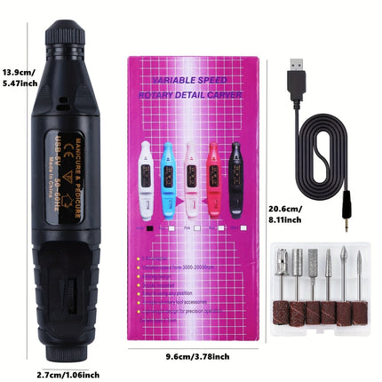 Electric Nail Drill Kit for Acrylic & Gel Removal-1