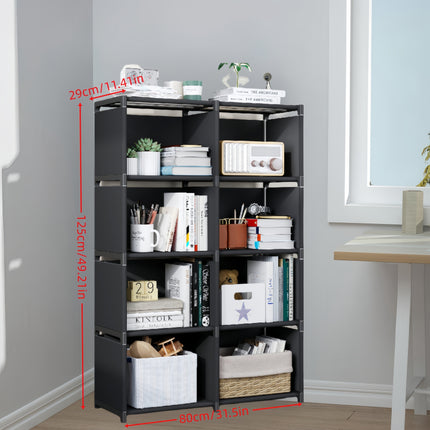 Bookshelf Durable Metal & Plastic (8-Tier)-1