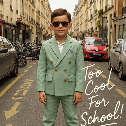 Golden Buttons Boys Suit-0