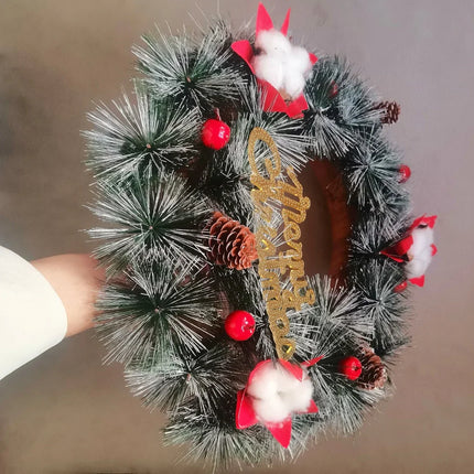 Artificial Christmas Wreath Pine Needle Wall Decoration-2