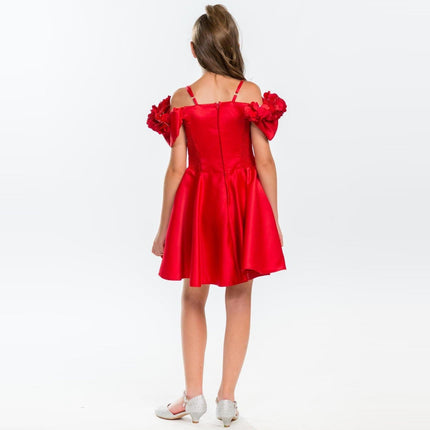 Miss playful red dress for teens-2