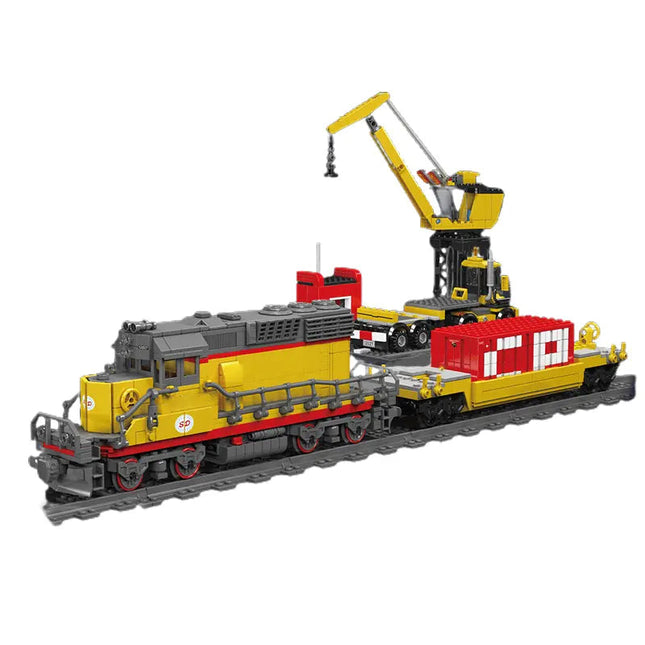 EMD SD40 Freight Train With Crane 1169pcs-0