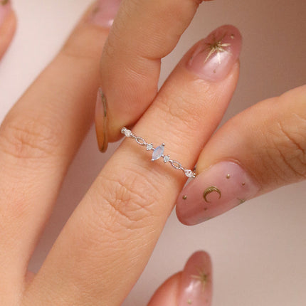 Moonstone Cubic Relay Ring-2