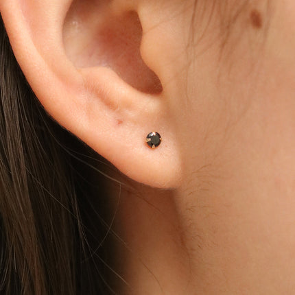Black onyx 3mm studs-2