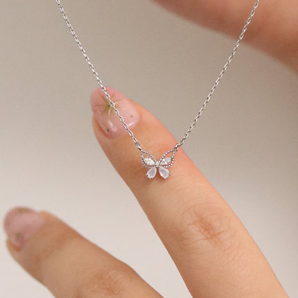Moonstone butterfly necklace-2