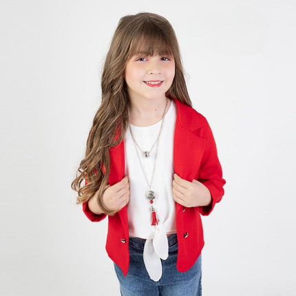 Red Wine Girls Casual Set-2