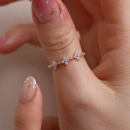 Moonstone daisy ring-1