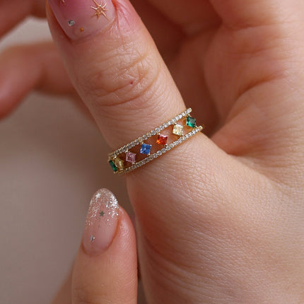 Rainbow Sparkle Ring-1