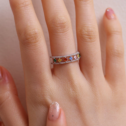 Rainbow Sparkle Ring-2