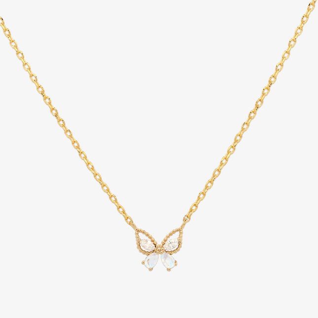 Moonstone butterfly necklace-0