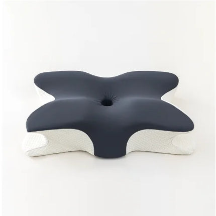 Butterfly-Shaped Orthopedic Memory Foam Pillow Cervical Neck Support Grey-0