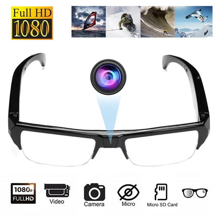 1080P HD Mini Camera Glasses Wearable DVR Video Recorder Black-1