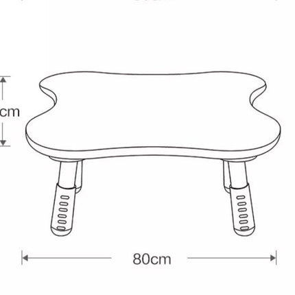 Clover Height Adjustable  Four-kid White Study Table-1