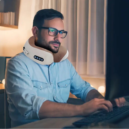 Electric Neck Massager with Heat - U-shaped Massage Pillow-2