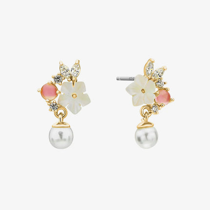 Lily rose quartz dangle earrings-0