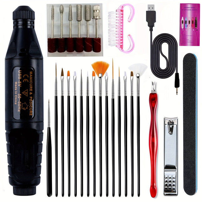 Electric Nail Drill Kit for Acrylic & Gel Removal-0